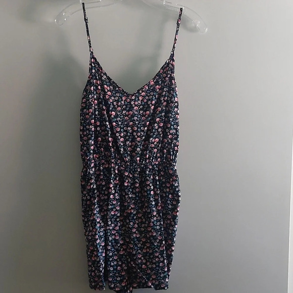 Ditsy Floral playsuit romper jumper shorts black summer Beach Festival  6 - Picture 2 of 5